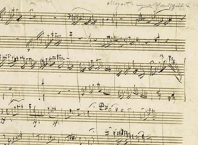 Manuscritos de Mozart en una caja fuerte